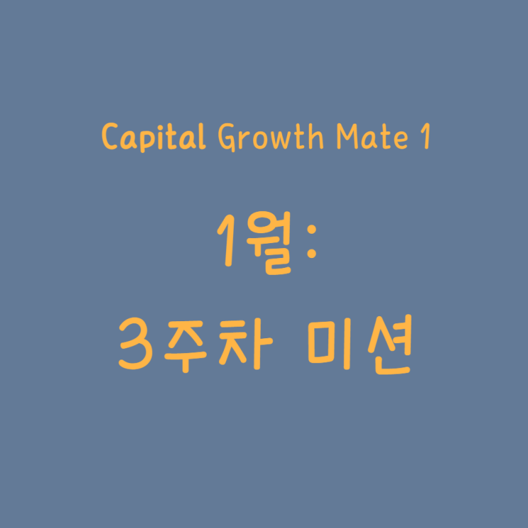  자성메 1월 3주차 미션