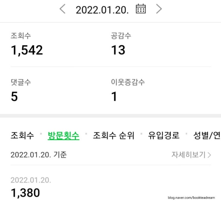  [블로그] 처음 보는 네자릿수 조회수/방문횟수!