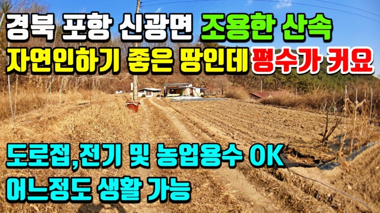 포항 신광면 흥곡리 자연인땅 토지매매 부동산(촌땅 시골땅 바닷가토지 싼땅 전원주택지 전문 착한부동산)