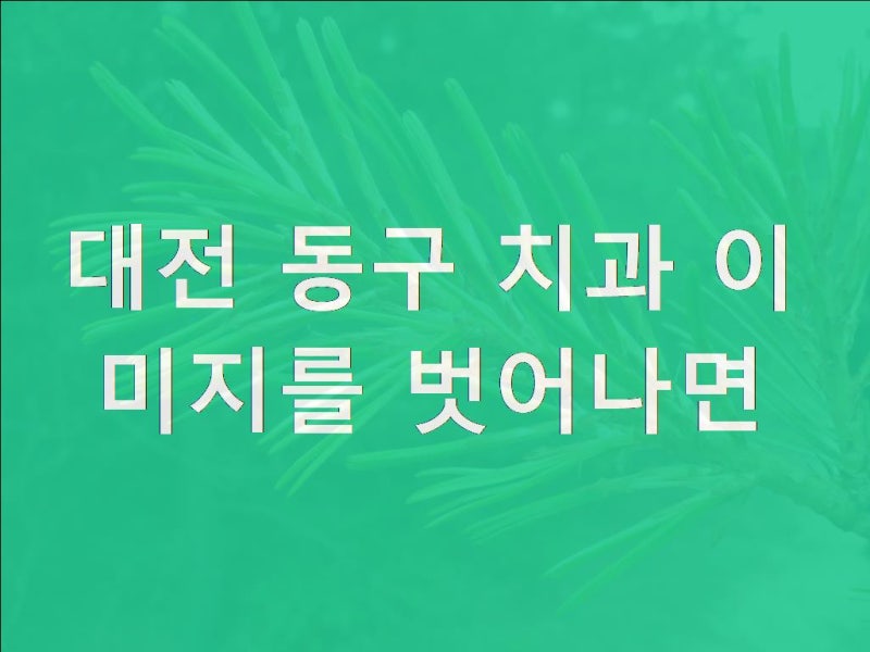 대전 동구 치과 이미지를 벗어나면
