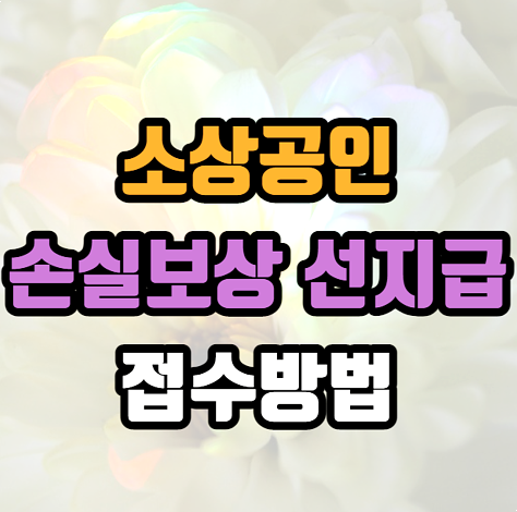  소상공인 손실보상선지급.kr 500만원 지원대상 신청하기