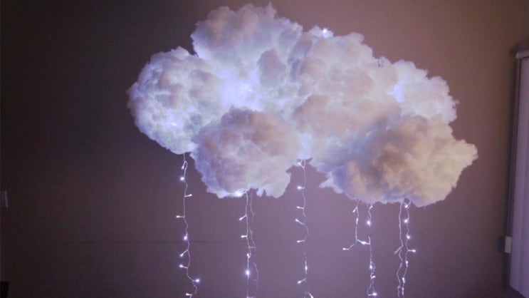 DIY 구름조명 구름 배경 구름 연출 홈데코 아이디어