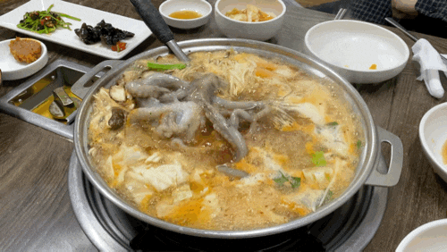  울산대왕암 맛집 팔도낙지촌 산낙지전골+볶음밥뿌시기