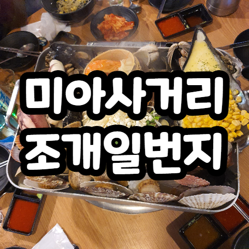  미아사거리 조개일번지 조개찜 맛집