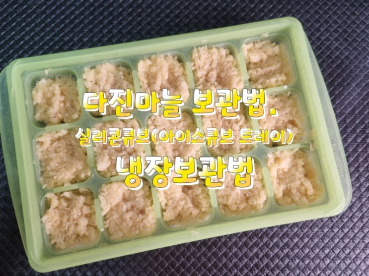  실리콘 얼음트레이로 다진마늘 냉장 보관 하는 꿀팁