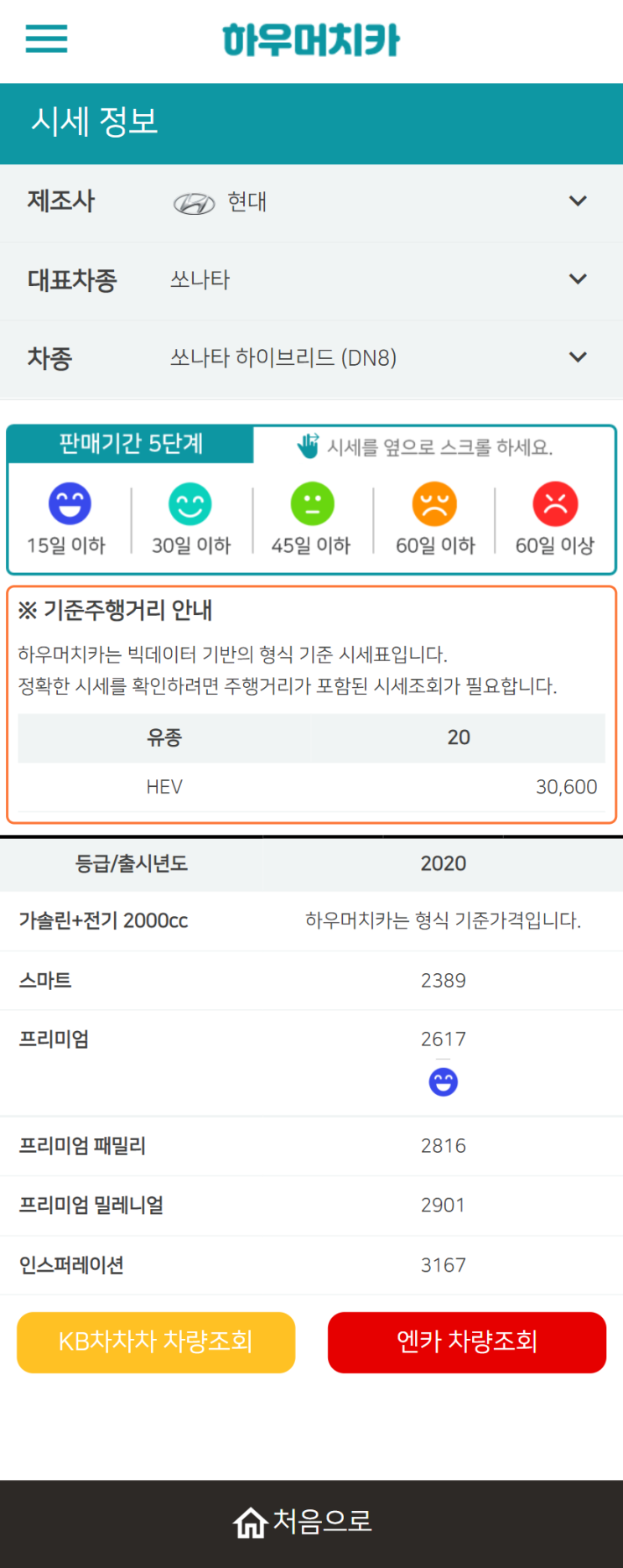하우머치카 2022년 1월 쏘나타 하이브리드 (DN8) 중고차시세.가격표 하우머치카 2022년 1월 쏘나타 하이브리드 (DN8) 중고차시세.가격표