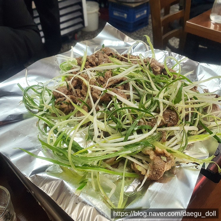  대구 돼지고기맛집 교동 연탄 돼지불고기 대호불갈비(메뉴판 부수기)