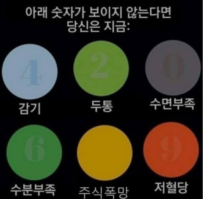  색각테스트로 알아보는 건강상태