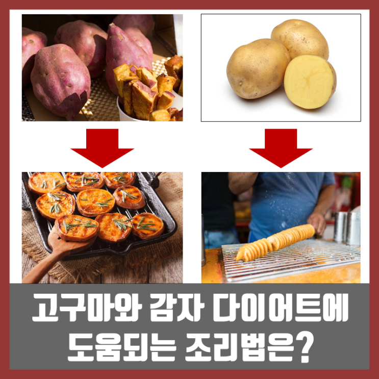  [다이어트 팁] 고구마,감자 조리별 칼로리,GI 지수 차이(살 덜 찌게 먹는 조리 방법은?)
