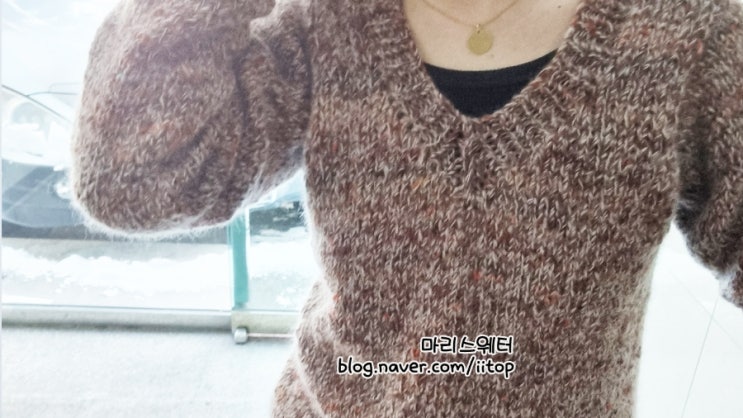  바텀업 브이넥 마리스웨터 : 대바늘 영상