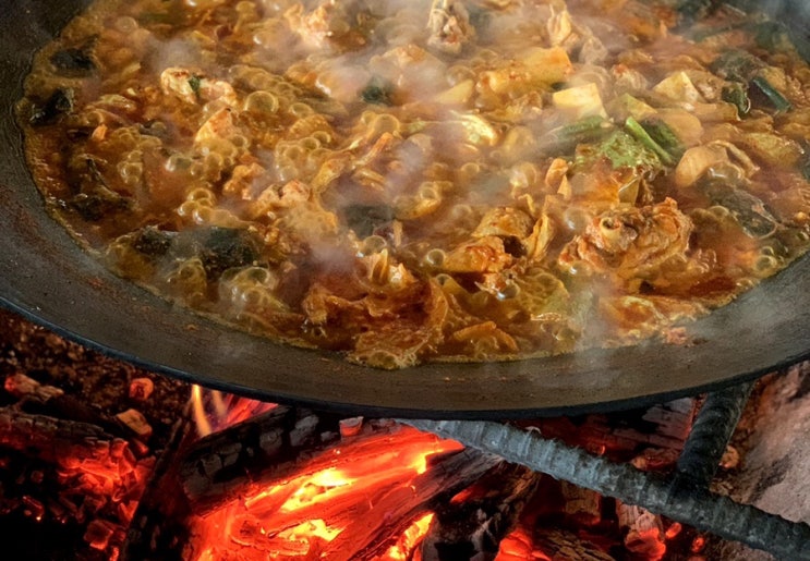  가평맛집 유명산 흥부네                    솥뚜껑 닭볶음탕