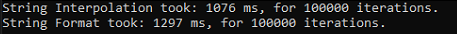  [C#] String interpolation(문자열 보간)과 String.Format 성능 비교