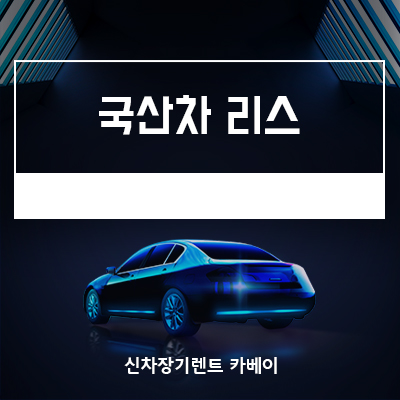  국산차 리스의 모든 것.