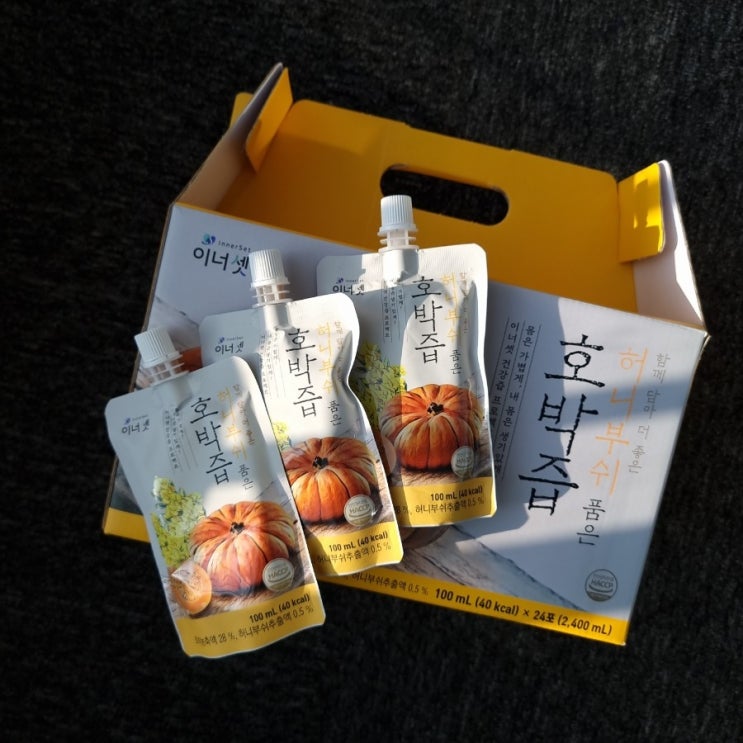  붓기에 좋은 이너셋 허니부쉬품은 호박즙 맛있는 호박즙:))