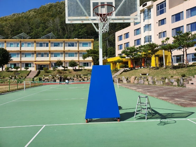  농구골대보호대 축구골대보호쿠션 모서리보호대 설치사례