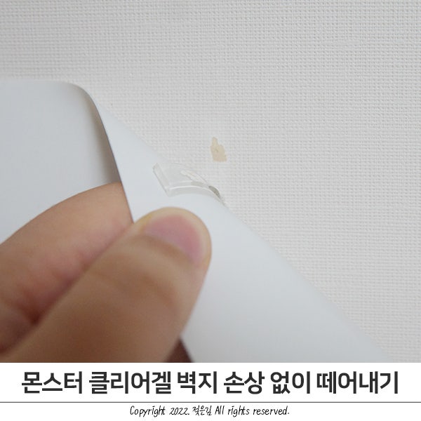 몬스터 클리어겔 벽지 손상 없이 떼어내기