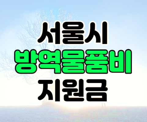 서울방역물품kr 사이트 10만원 소상공인 방역물품지원금 신청하기