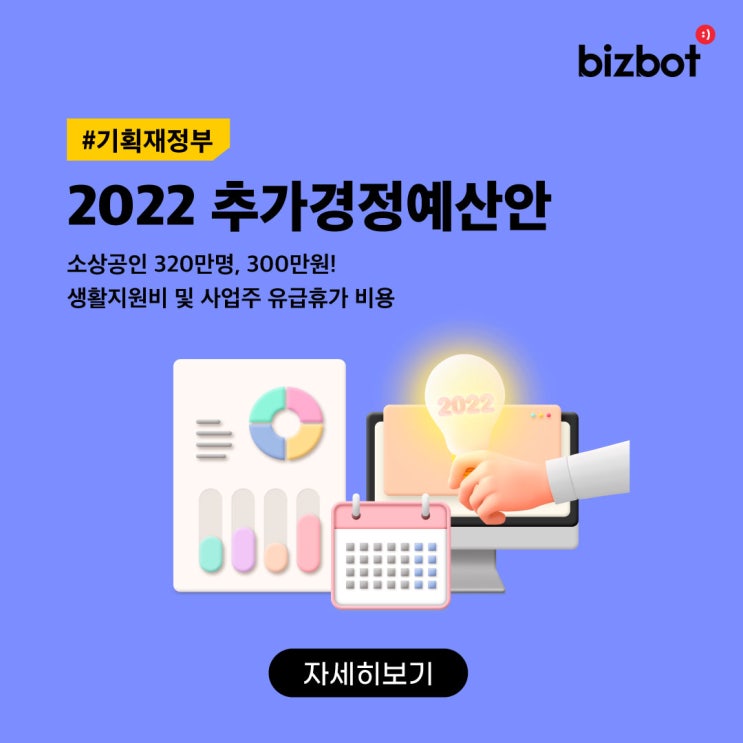 2022 추가경정예산안, 소상공인 320만명에 300만원! /생활지원비 및 사업주 유급휴가 비용 지원방법