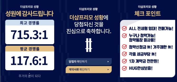  더샵프리모 성황 당첨자 발표