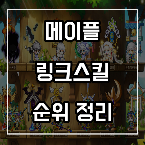 메이플 링크스킬 순위 정리 (효율적인 육성) 메이플 링크스킬 순위 정리 (효율적인 육성)