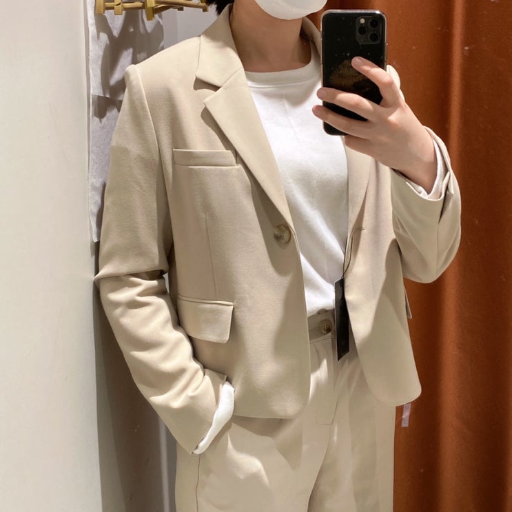  미쏘 봄 싱글 자켓, 멋스러운 정장핏