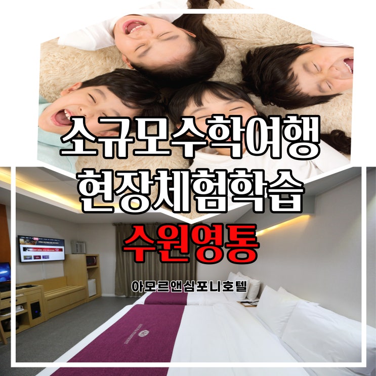  한국민속촌 에버랜드 인근 경기도 수원 호텔 소규모 수학여행 현장체험학습 숙소 아모르심포니 호텔 추천