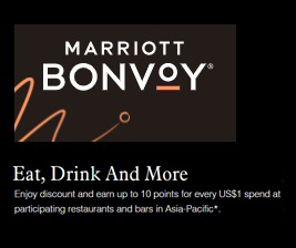 [Marriott] 메리어트 본보이 티어별 식당&바 혜택(Discounts & Points)
