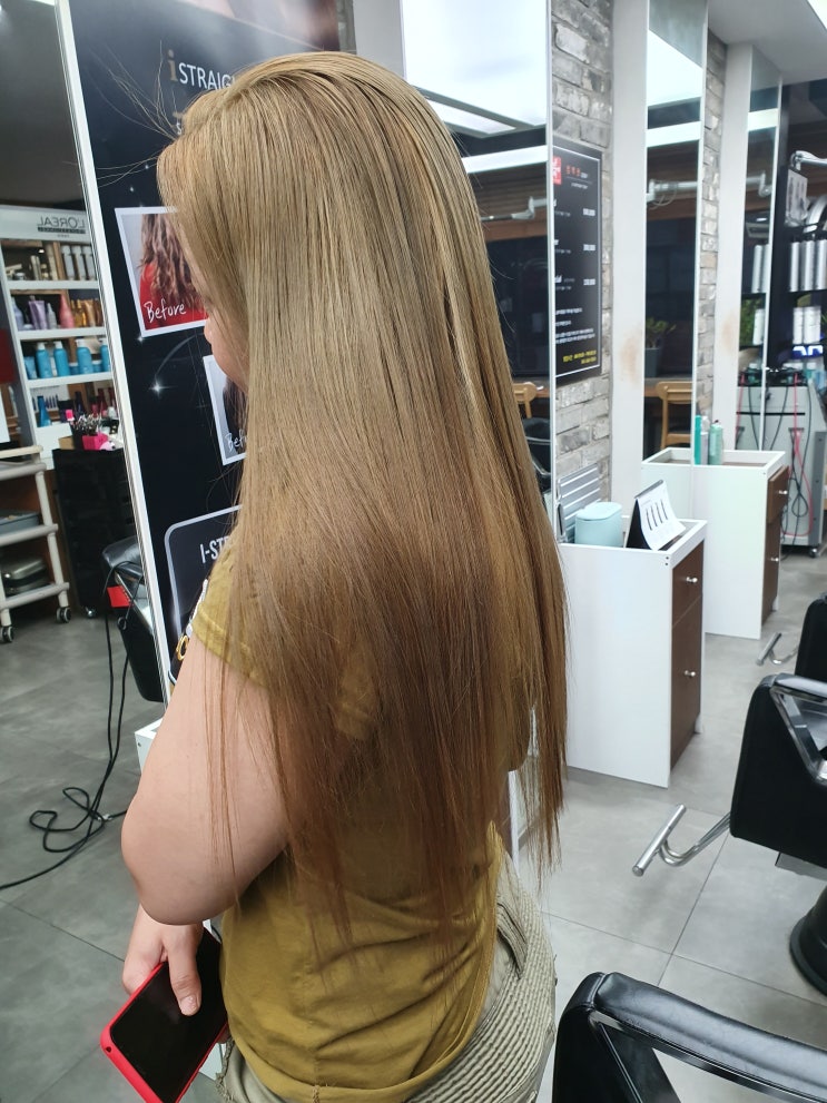  동문동미용실::애쉬카키베이지칼라염색 만족! 다비드헤어살롱