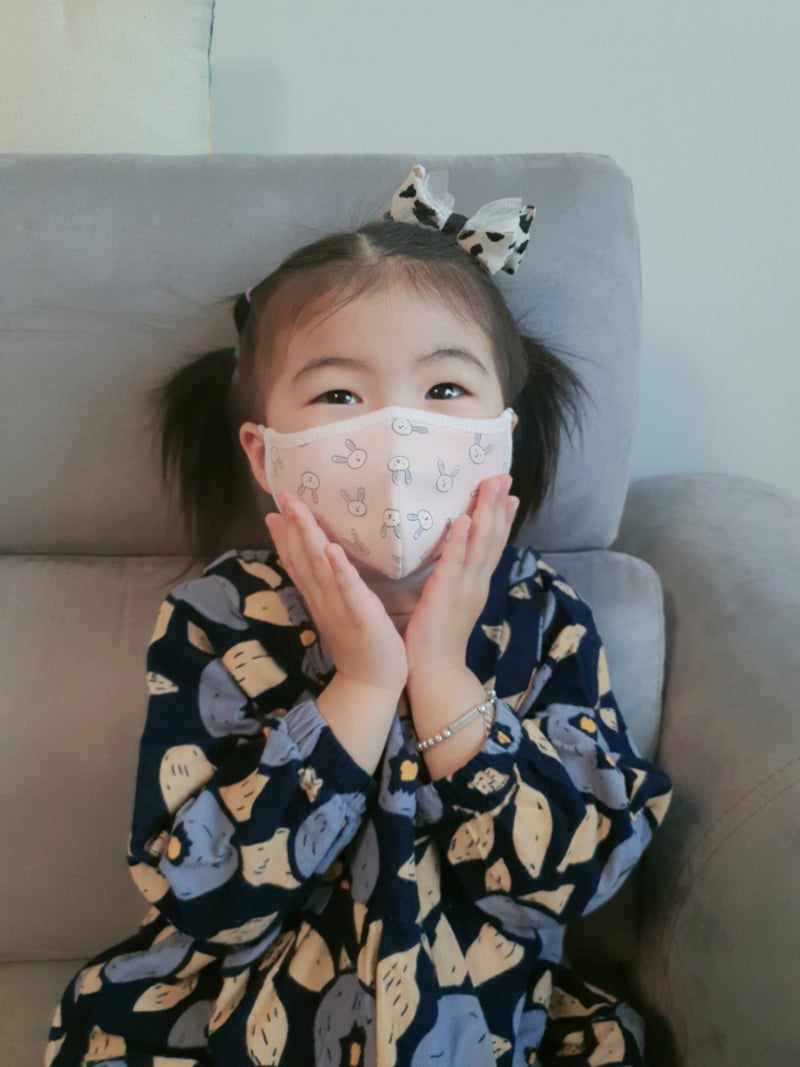 아기가 잘쓰고있는 유아마스크::스윗붐 어린이 면마스크 아이가 잘써요