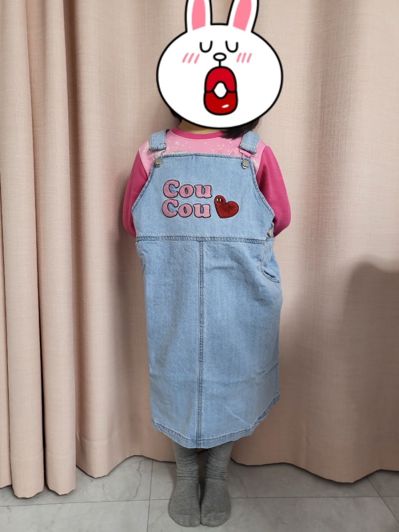 친구에게 초등합교입학선물로받은  가디건 멜빵치마 ♡ 로아앤제인 주니어브랜드 보조개