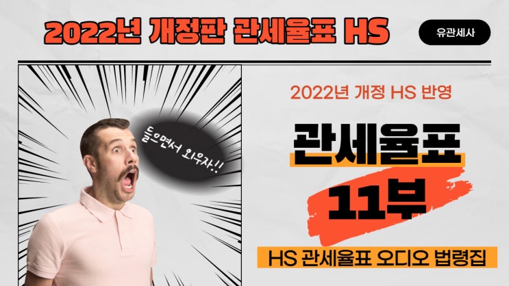  [HS 11부 주규정] 어려운 HS 들으면서 외우자!! 2022년 HS, 관세율표 오디오 법령집_11부 주규정