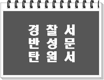  경찰서 반성문 탄원서 사례