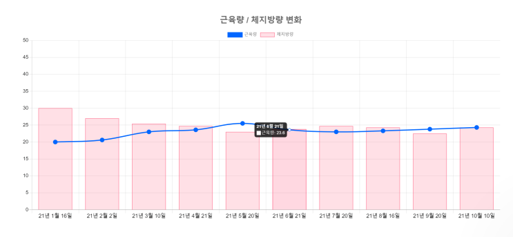  스프링에서 chart js 이용해서 바디 그래프 만들기