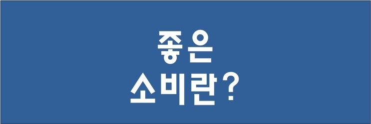  좋은 소비란 구매목적에 따라 결정 : 같은 제품이라도 나쁜 선택이 될 수 있어요.