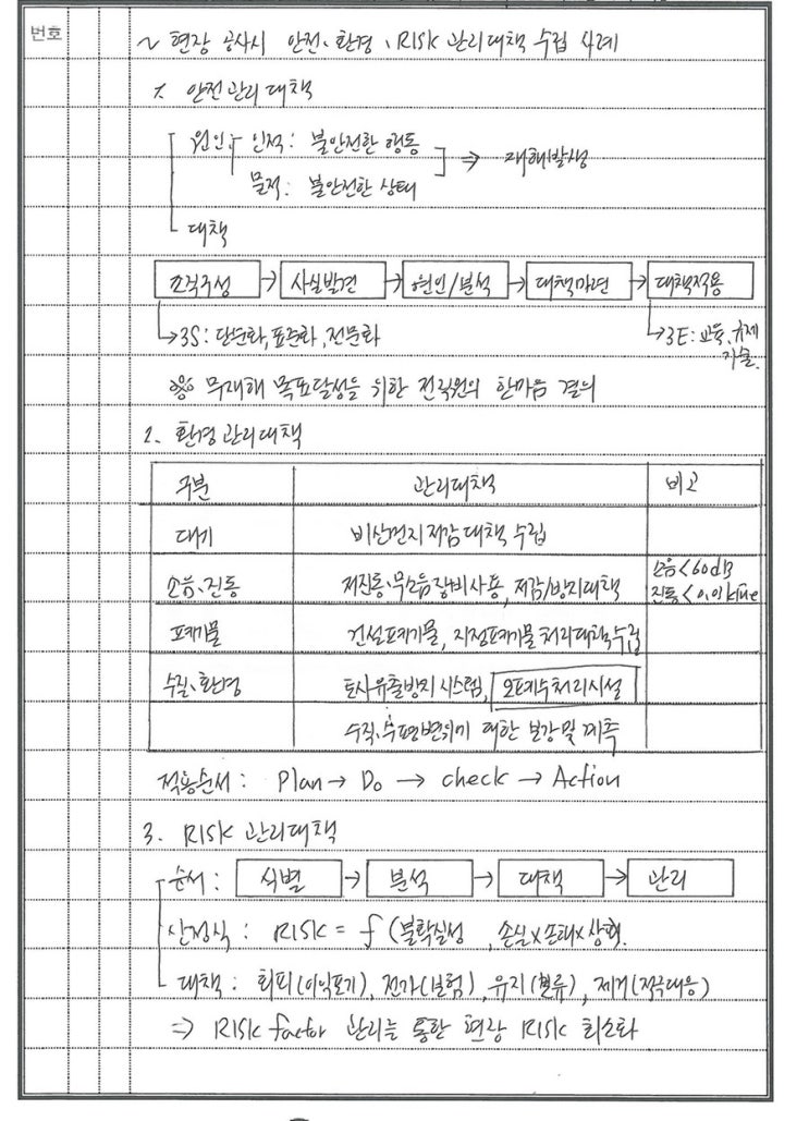  [토목시공기술사] 답안지 채우는 요령