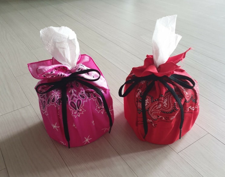  사용 안하는 손수건으로 두루말이휴지케이스 만들기(내손내만)(제로웨이스트)(zerowaste)(내돈내산)