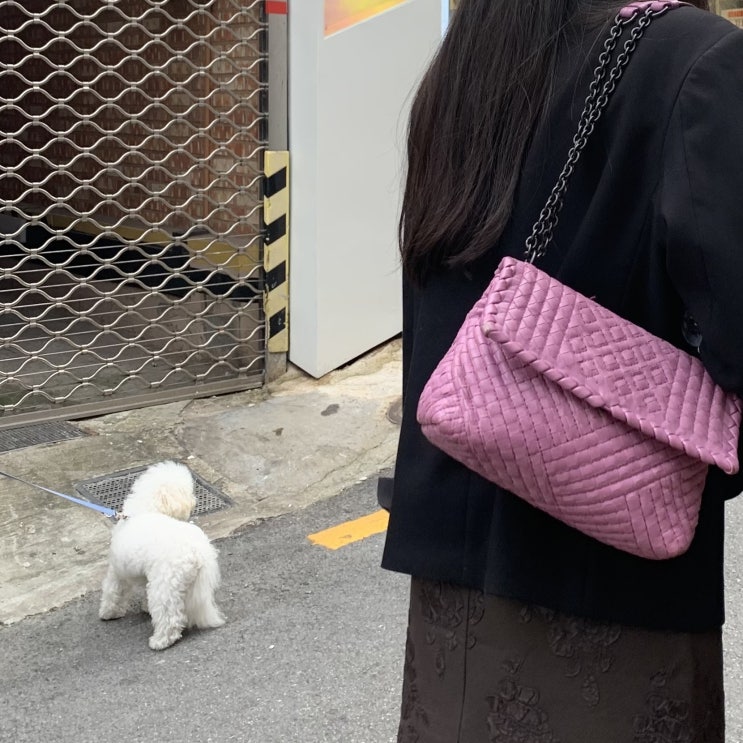  보테가베네타 올림피아백 : 핑크 바이올렛