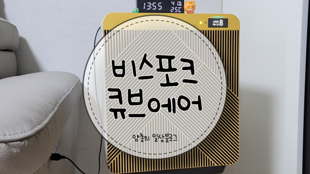 내돈내산) 삼성 비스포크큐브에어(공기청정기) 썬옐로우 헤링본 3달 사용 후기