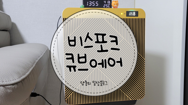  내돈내산) 삼성 비스포크큐브에어(공기청정기) 썬옐로우 헤링본 3달 사용 후기
