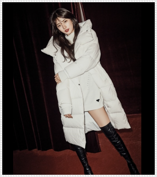  수지 패션 : 블랙 화이트로 분위기 연출하기