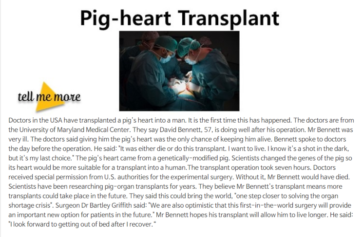 Pig-heart Transplant 돼지심장 이식