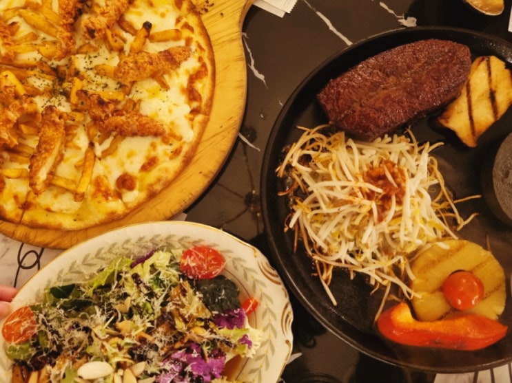  여수맛집 웅천 어나더키친 스테이크와 오션뷰를 함께