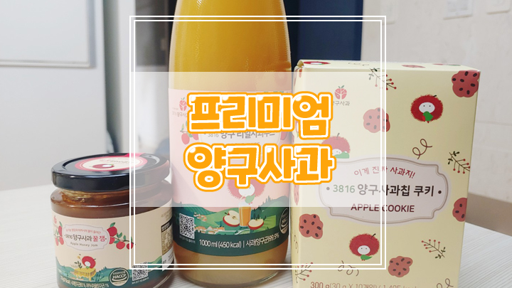  프리미엄 양구사과로 만든 사과칩쿠키와 사과주스 사과잼 맛있는 후기