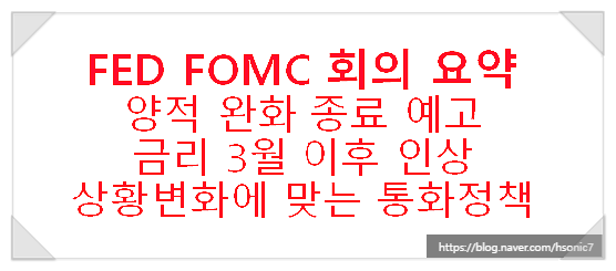  미국 FOMC 회의 인플레이션 금리 테이퍼링 방향 요약