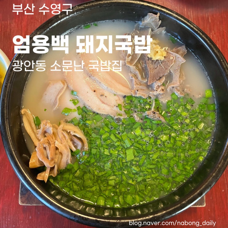  부산 엄용백돼지국밥 :: 먹보와털보에 나온 광안리 국밥 맛집