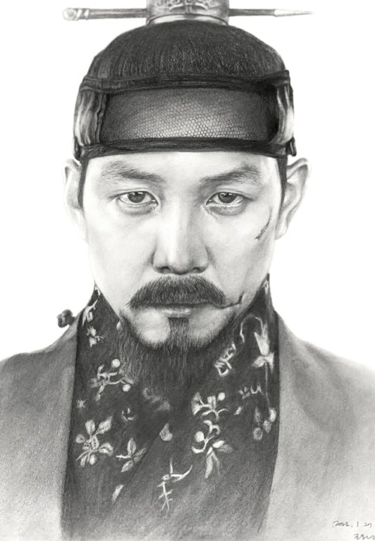 관상  이정재 드로잉