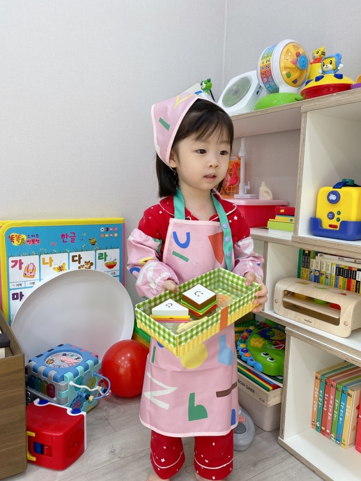  유아앞치마 율그란 아트플레이 앞치마세트 집콕놀이필수템