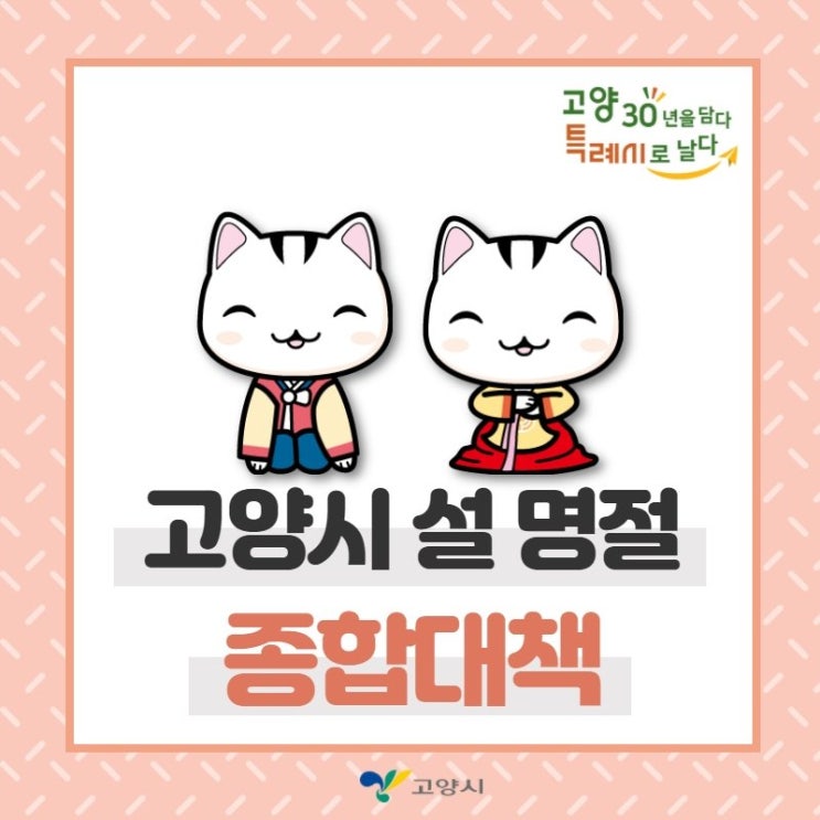  고양시 설 명절 종합대책 안내