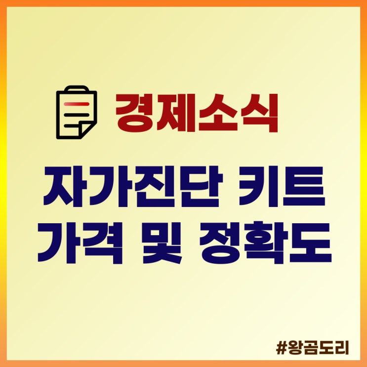  코로나 자가진단 키트 가격 및 정확도, 사용법 정리