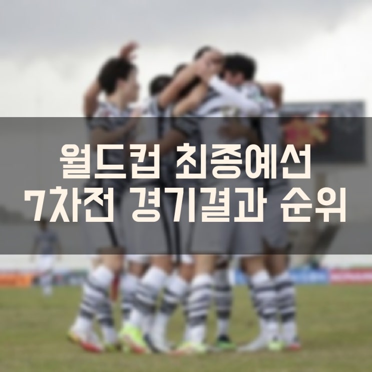 2022 FIFA 카타르 월드컵 아시아 최종예선 7차전 경기결과 및 현재순위